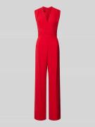 Mango Jumpsuit mit V-Ausschnitt Modell 'ATY' in Rot, Größe L