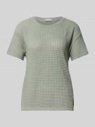 OPUS T-Shirt mit geripptem Rundhalsausschnitt Modell 'Gizapi' in Mint,...