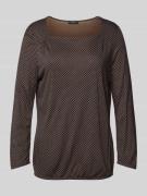 OPUS Longsleeve mit Square-Neck-Ausschnitt Modell 'Sandya' in Hellbrau...