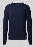 Pepe Jeans Strickpullover mit Rundhalsausschnitt Modell 'Andre' in Bla...