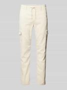 Pepe Jeans Slim Fit Cargohose mit Kordelzug Modell 'Gymdigo' in Offwhi...