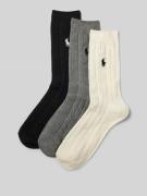 POLO RALPH LAUREN Socken mit Zopfmuster im 3er-Pack in Black, Größe 1