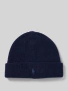 POLO RALPH LAUREN Beanie aus Kaschmir mit Label-Stitching in Marine, G...