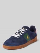 POLO RALPH LAUREN Ledersneaker mit Logo-Stitching in Marine, Größe 44