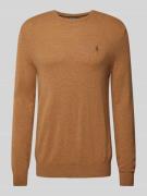 POLO RALPH LAUREN Strickpullover aus Lanawolle mit Rundhalsausschnitt ...