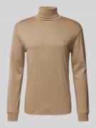 POLO RALPH LAUREN Longsleeve mit Rollkragen und Label-Stitching in Hel...