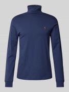 POLO RALPH LAUREN Longsleeve mit Rollkragen und Label-Stitching in Dun...