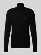 POLO RALPH LAUREN Wollpullover mit Label-Stitching in Black, Größe L