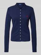 POLO RALPH LAUREN Slim Fit Poloshirt mit Label-Stitching in Marine, Gr...