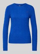 POLO RALPH LAUREN Pullover mit Zopfmuster Modell 'JULIANNA' in Royal, ...