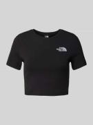 The North Face Cropped T-Shirt mit Label-Stitching in BLACK, Größe L