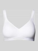 TOMMY HILFIGER Bralette mit Label-Bund Modell 'MONOTYPE' in Weiss, Grö...