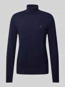 Tommy Hilfiger Rollkragenpullover mit Logo-Stitching Modell 'PIMA' in ...