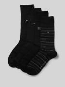 Tommy Hilfiger Socken mit Label-Details im 4er-Pack in Black, Größe 39...