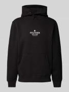 Tommy Hilfiger Hoodie mit Label-Print und Känguru-Tasche in Black, Grö...