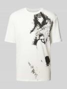 ARMANI EXCHANGE T-Shirt mit Motiv-Print in Weiss, Größe M