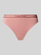 Calvin Klein Underwear String mit Label-Bund in Mauve, Größe L