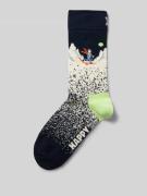 Happy Socks Socken mit Label-Stitching Modell 'Snowy Night' in Blau, G...