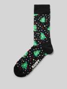 Happy Socks Socken mit Motiv-Print Modell 'Christmas Night' in Black, ...