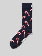 Happy Socks Socken mit Motiv-Stitchings Modell 'SMU CANDY CANE' in Mar...