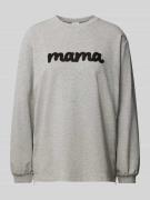 Mamalicious Umstands-Sweatshirt mit Label-Print Modell 'VITA' in Mitte...