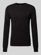 Scotch & Soda Strickpullover mit Logo-Stitching Modell 'CORE' in Black...