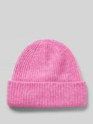 Selected Femme Beanie mit breiter Krempe Modell 'MALINE' in Pink Melan...