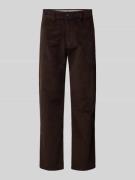 SELECTED HOMME Straight Fit Hose aus Cord Modell 'MILES' in Dunkelbrau...