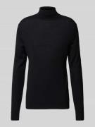 SELECTED HOMME Strickpullover aus Lanawolle Modell 'TRAY' in Black, Gr...