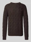 SELECTED HOMME Strickpullover mit Strukturmuster Modell 'CALLIS' in Mi...