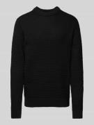 Casual Friday Strickpullover mit Strukturmuster Modell 'Karl' in Black...