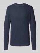 Jack & Jones Strickpullover mit Rundhalsausschnitt in Marine, Größe L