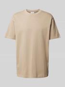 Lindbergh T-Shirt mit Rundhalsausschnitt in Beige, Größe L