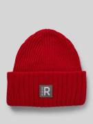 Roeckl Beanie mit Label-Badge in Rot, Größe 1