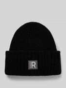 Roeckl Beanie mit Label-Badge in Black, Größe 1