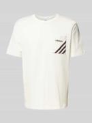 adidas Originals T-Shirt mit Label-Stitching in Offwhite, Größe M