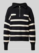 Vero Moda Regular Fit Strickpullover mit Troyer-Kragen Modell 'SABA' i...