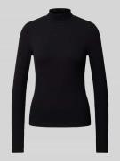 Vero Moda Longsleeve mit Stehkragen Modell 'MARY' in Black, Größe XS