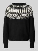 Vero Moda Norweger Pullover Modell 'SIMONE' in Black, Größe M