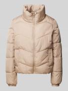 Vero Moda Boxy Fit Steppjacke mit Stehkragen Modell 'LIGARIO' in Taupe...