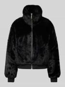 Only Bomberjacke aus Kunstfell mit Stehkragen Modell 'VENICE' in Black...