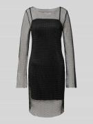 Only Knielanges Kleid mit Strasssteinbesatz Modell 'TORVI' in Black, G...