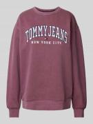 Tommy Jeans Sweatshirt mit Label-Stitching Modell 'VARSITY CREW' in He...