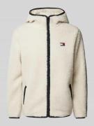 Tommy Jeans Sherpa Jacket mit Label-Patch in Beige, Größe L