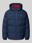 Tommy Jeans Regular Fit Daunenjacke mit Federanteil in Marine, Größe L