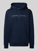 Tommy Jeans Hoodie mit Label-Stitching in Marine, Größe L