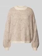 Pieces Loose Fit Strickpullover mit abstraktem Strickmuster Modell 'JE...