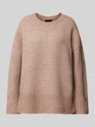 Pieces Langarm Pullover mit Seitenschlitzen Modell 'NANCY' in Hazel, G...