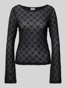 Noisy May Longsleeve mit U-Boot-Ausschnitt Modell 'LINE' in Black, Grö...