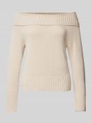 Noisy May Strickpullover mit Carmen-Ausschnitt Modell 'LIMA' in Beige,...